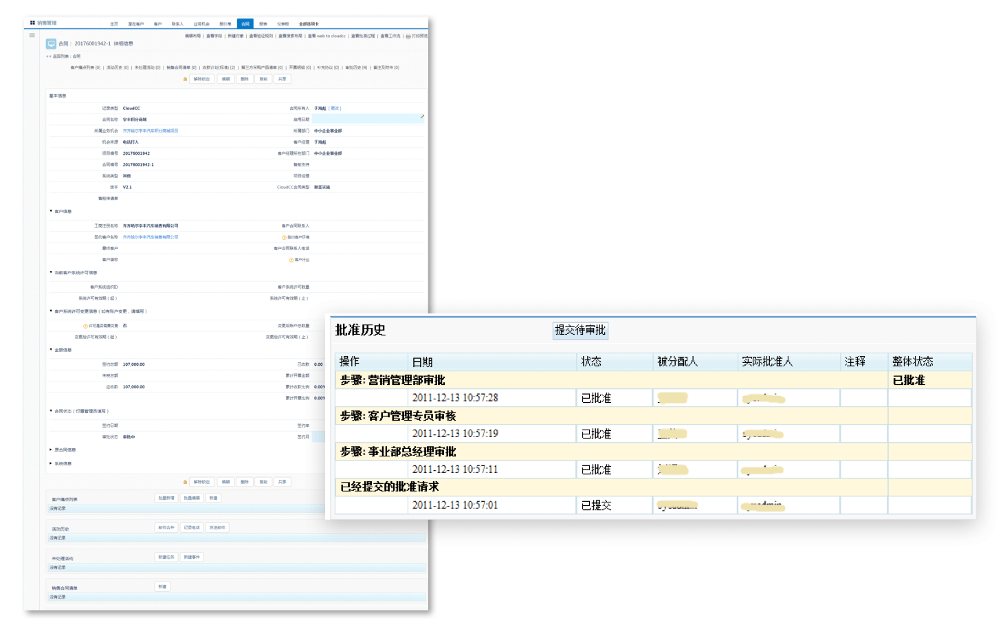 合同与提成｜IT科技行业CRM解决方案示意图