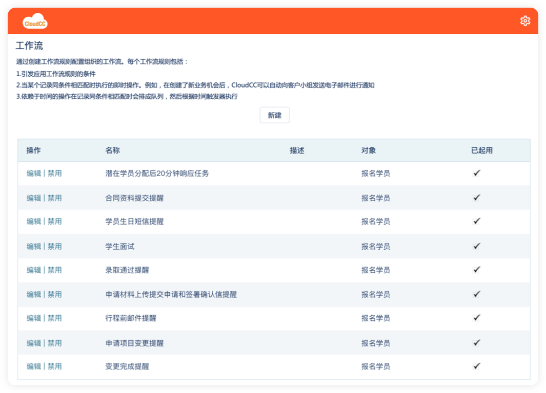 出国留学｜教育行业CRM解决方案示意图